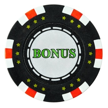 Poker chip inscribed with bonus