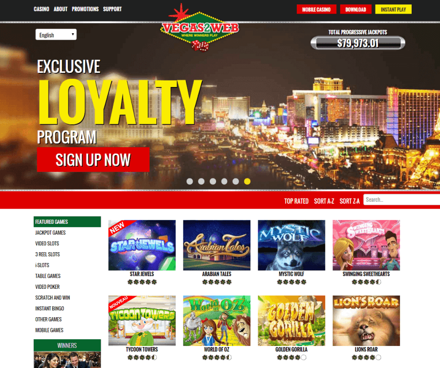 Vegas2Web Casino Review Online Gambling At Vegas2Web